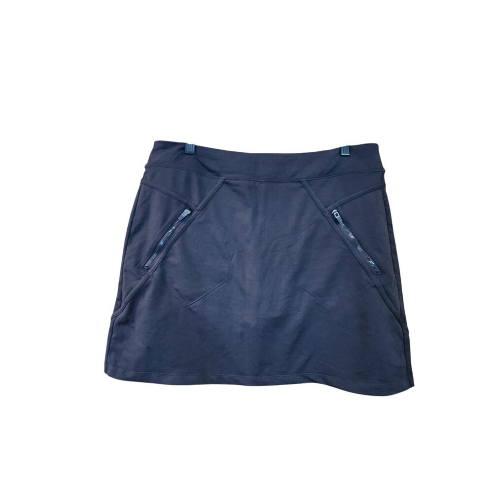 Athleta Womens Black Skort With Zipper Pockets Size L